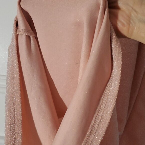Shimmer Spaghetti Midi Dress in Peach Pink- Size Small- NWOT - Picture 9 of 10